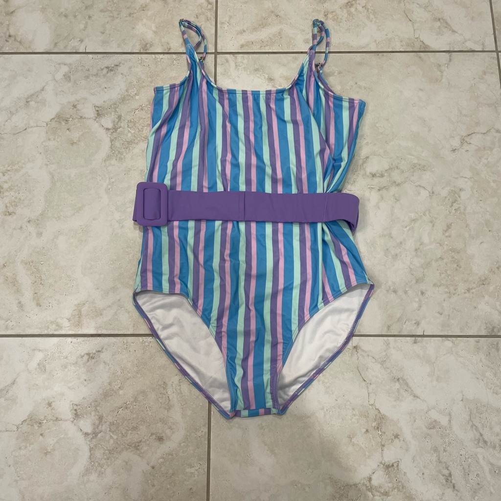 New Pink Desert Belted One Piece Bathing-Suit — image 4 of 8